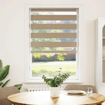 Produktbild von vidaXL Doppelrollo Sandbraun 85x150 cm Stoffbreite 80,9 cm Polyester