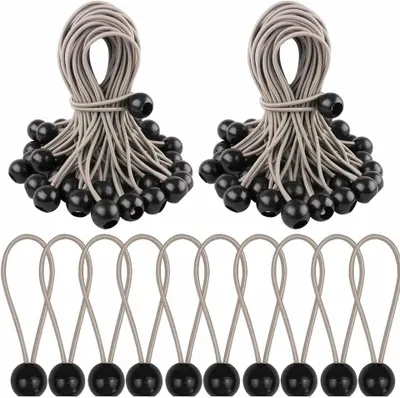 Produktbild von 50 Stück Zeltgummis,Spanngummi mit Kugel, Ball Bungee,Planenspanner