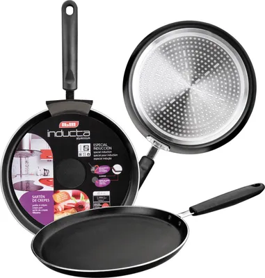 Produktbild von Ibili Pfannkuchenpfanne 28 cm Aluminium Antihaftbeschichtung schwarz