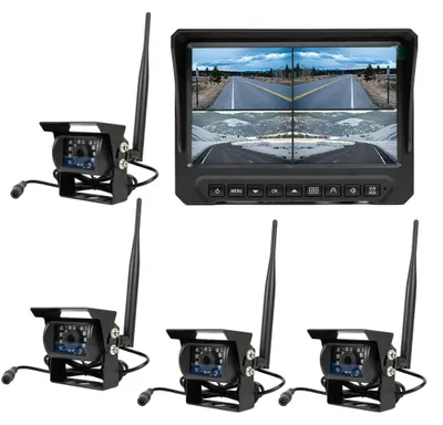 Produktbild von PNI TRK504 kabelloses Videoüberwachungsset für LKW-DVR mit LCD-Monitor und 4 Kameras