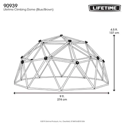 Obrázek produktu pro Lifetime Geometrická prolézačka, míč na lezení "Geodome" hnědá / modrá Ø 274 x 137 cm