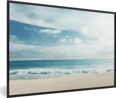 Produktbild von MuchoWow® MuchoWow® Gerahmtes Poster Strand - Meer - Sommer 60x40 cm - Poster mit zchwarzem Bilderrahmen - Printing - Wanddeko Schlafzimmer