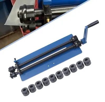 Productafbeelding van Rondbuigmachine 460 mm, 18 inch, handmatige ribmachine, randomvormer, buigmachine. Rondbuigapparaat, ribmachine, vormbuiger met 6 sets voor plaatwerkbedrijven