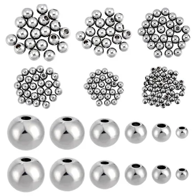 Produktbild von Edelstahl-Endkappen - Set mit 160 Stück für Schmuckherstellung - Für Halsketten und Armbänder - 2/3/4/5/5.5/8 mm