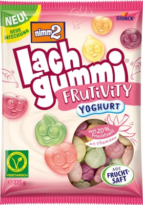 Produktbild von nimm2 Lachgummi Fruitivity Yoghurt Fruchtgummi mit Vitaminen 225g