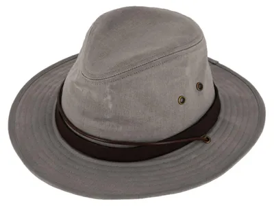 Fiebig Regenhut Flapper wasserabweisend mit Kinnband in grau