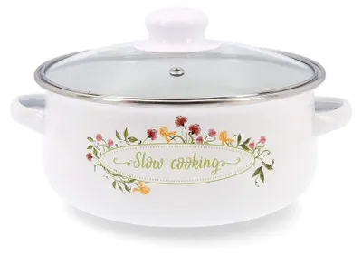 Image de Casserole avec couvercle en verre Quid Memory Acier émaillé - 20 cm