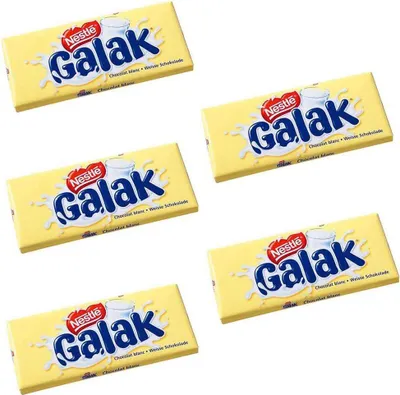 Produktbild von Nestle Galak Weiße Schokoladentafel 100 g (5 Stück)