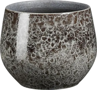 Produktbild von Mica Decorations Pflanztopf Terrakotta - anthrazit - 16x13cm