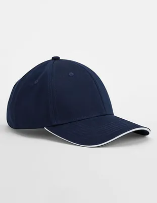 Produktbild von Beechfield B820C | EarthAware® Classic Organic Baumwolle 6 Panel Cap - Sandwich Pe - Farbe: French Navy/White - Größe: One Size