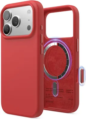Produktbild von Elago MagSafe Silikonhülle für iPhone 17 Pro Rot