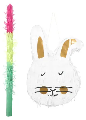 Produktbild von Hängende Hasendekoration aus Papier und Aluminiumfolie für das Osterfest