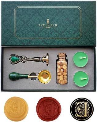 Produktbild von Famanu Wachssiegel Stempelset - Vintage personalisierbar - Buchstaben E
