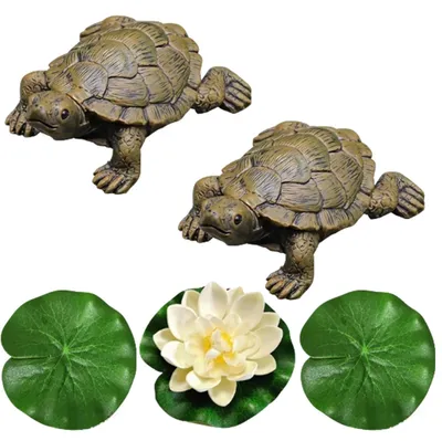 Tierfigur aus Harz, Mini-Teich Dekoration, 5 Stück