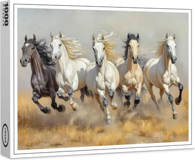Image de puzzle raxxa Premium "Chevaux sauvages", 1000 pièces