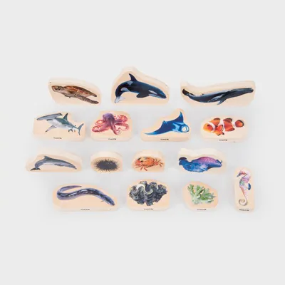 Zdjęcie produktu dla Tickit Wooden Sea Life Blocks, 0 lat(a), 15 szt., Drewno