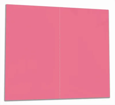 Produktbild von Wallario Herdabdeckplatte aus Glas, Größe 60 x 52 cm 2-teilig, Motiv Pastellrot