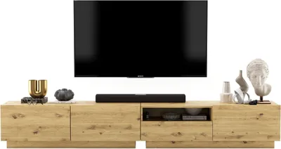 Zdjęcie produktu dla Komoda RTV Loft Stojąca / Wisząca Dąb Artisan MAT Szafka RTV Szuflada 240 cm zestaw