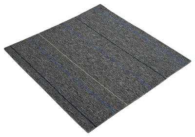 Immagine prodotto di vidaXL Tappeto a quadri grigio medio con strisce 50 x 50 cm, 36 pezzi