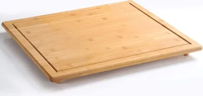 Produktbild von KESPER krycia doska bambus - 56 x 50 x 3,1 cm - doska na krájanie a krycia doska s drážkou na šťavu - ideálna pre sklokeramické a indukčné varné dosky - 5859913