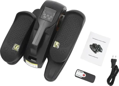 Obrázok produktu pre Elektrický pedálový trenažér – mini trenažér – motorizovaný – nastaviteľná rýchlosť – šetrný k kĺbom – pod stolom – na používanie v sede – čierny