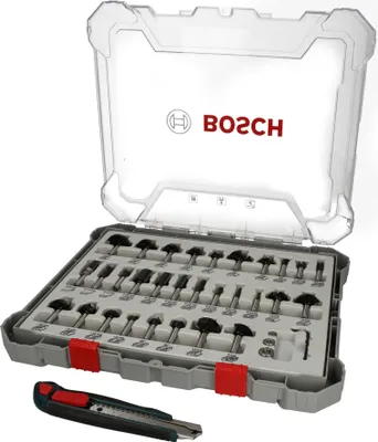 Produktbild von Bosch Fräser-Set, 30-teilig, inklusive gratis Cuttermesser