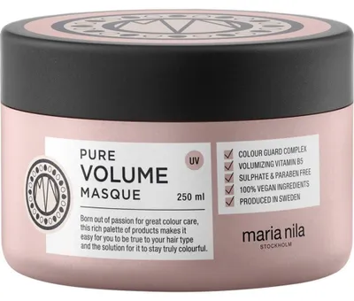 Obrázok produktu pre Maria Nila Maska na vlasy Pure Volume pre jemné vlasy, objem a hydratácia s provitamínom B5, vegánska 250 ml