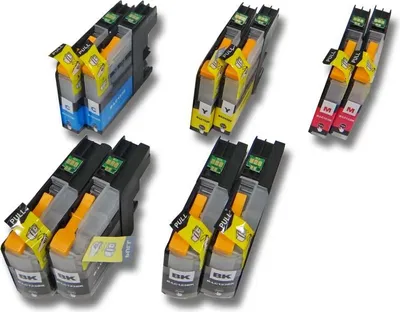 Produktbild von vhbw 10x Tintenpatronen kompatibel mit Brother MFC-J6920DW, MFC-J870DW Drucker + Chip (Kompatibel)