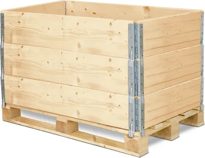 Image de Garronda 3 pièces rehausse en bois pour palette caisse de rangement en bois rehausse de palette caisse en bois Natural