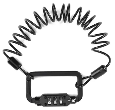 Produktbild von Motorrad-, Roller- und Fahrradhelm-Schloss mit Teleskopkabel und 3-stelliger Zahlencode