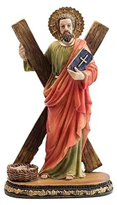 San Andres Figur 21 cm, Harz, mehrfarbig, religiöse Dekoration