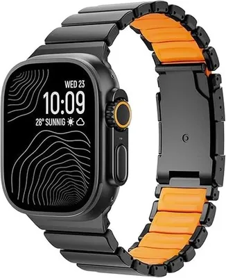 Produktbild von Titan-Armband für Apple Watch Ultra – Hybrid-Silikonfutter