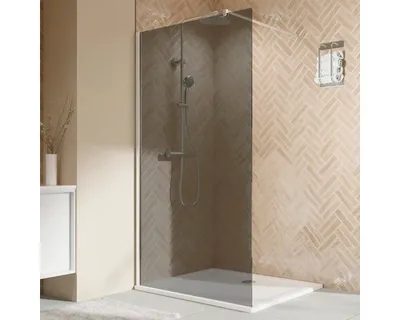 Produktbild von Walk In mit BREUER Elana 2.0 90 x 200 cm Profil eckig chrom Glasdekor Grau Reversibel