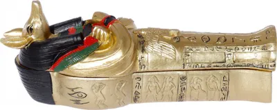 Obrázok produktu pre Egypt Egyptský sarkofág Anubis s múmiou Dĺžka 13,5 cm