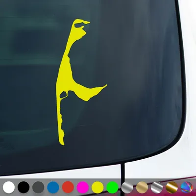 Produktbild von PantherPixel Sylt Aufkleber Insel Umriss Kontur Nordsee Sticker Auto Geschenkidee Farbe Neon-Gelb