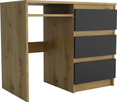 Produktbild von Masseno Schreibtisch VALERIO 90x50x76 cm Bürotisch Computertisch, Eiche Artisan