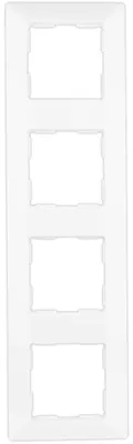 Produktbild von Steckdosenrahmen REV Quadro 4-fach, weiß, für Lichtschalter, Kunststoff