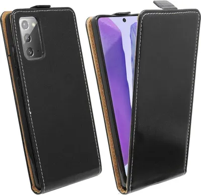 Produktbild von cofi1453® Flip Case kompatibel mit Samsung Galaxy Note 20 (N980F) Handy Tasche vertikal aufklappbar Schutzhülle Klapp Hülle Schwarz
