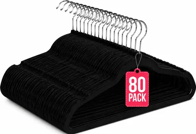 Imagen del producto de Perchas de Terciopelo  Pack 80 COM-FORT HOUSE