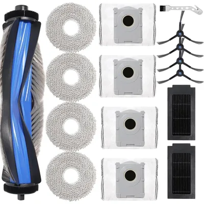 Obrázok produktu pre Sada náhradných dielov pre robotický vysávač Ecovacs Deebot T50 Pro Omni / T50 Omni: 1 hlavná kefa, 4 utierky, 4 vrecka na prach, 4 bočné kefy, 2 filtre