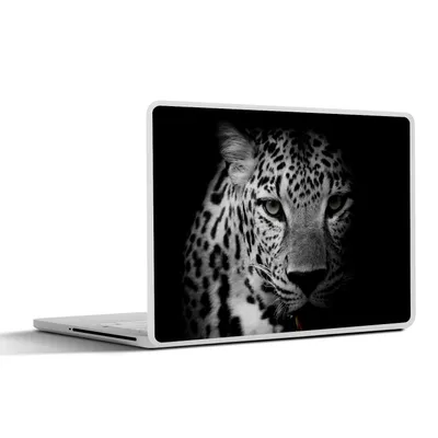 Produktbild von MuchoWow® Laptop Aufkleber Sticker Cover Tiere - Schwarz - Weiß - Panther - Porträt 30x21 cm - Sticker für Laptop - Selbstklebend
