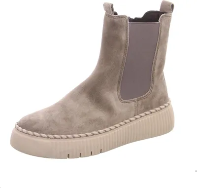 Produktbild von Gabor Stiefeletten Beige Schlupf-Design mit elastischem Panel, runder Zehenpartie, griffiger Sohle