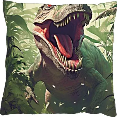 Obrázek produktu pro Povlak na polštář 40x40 na zip velur - Tyrannosaurus