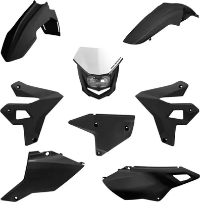 Obrázok produktu pre POLISPORT 8 kit kapotáže čierny pre Suzuki DR-Z