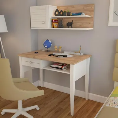Immagine prodotto di Modulo a parete in legno bianco, design moderno ed elegante