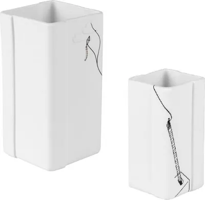Produktbild von Räder BG wachsen Vasen Set 4x4x8cm, & 6,5x6,5x13cm
