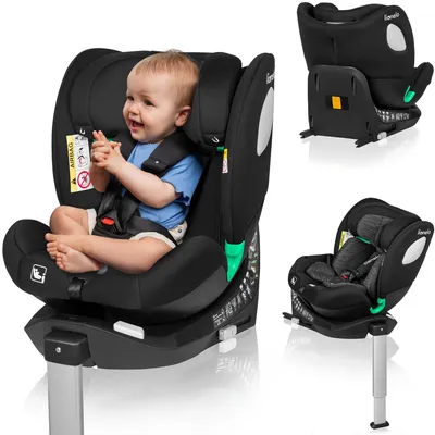 Obrázek produktu pro Dětská autosedačka Lionelo Braam I-Size otočná o 360° pro děti 0-36 kg, podpůrná základna ISOFIX+, instalace po i proti směru jízdy