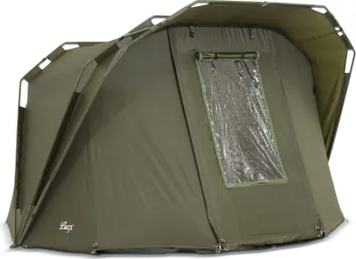 Produktbild von Lucx Coon Bivvy Angelzelt für 1–2 Mann – wasserdichtes Karpfenzelt mit Überwurf (Winterskin), herausnehmbarer Bodenplane & 10.000 mm Wassersäule