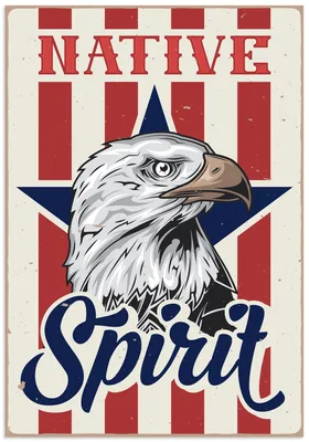 Produktbild von ARTland Wandbild Alu für Innen & Outdoor Adler Plakat Größe: 70x100 cm
