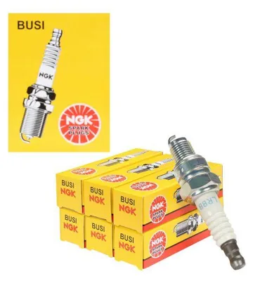 Imagen del producto de Juego de bujías LR8B NGK SAE, modelo 6208, con 6 unidades, compatible con motocicletas y ciclomotores